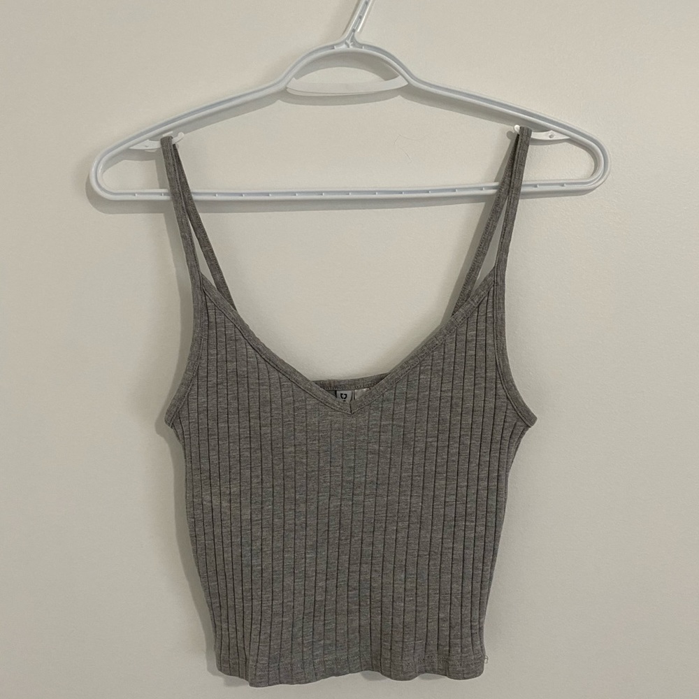 Grey tank crop top